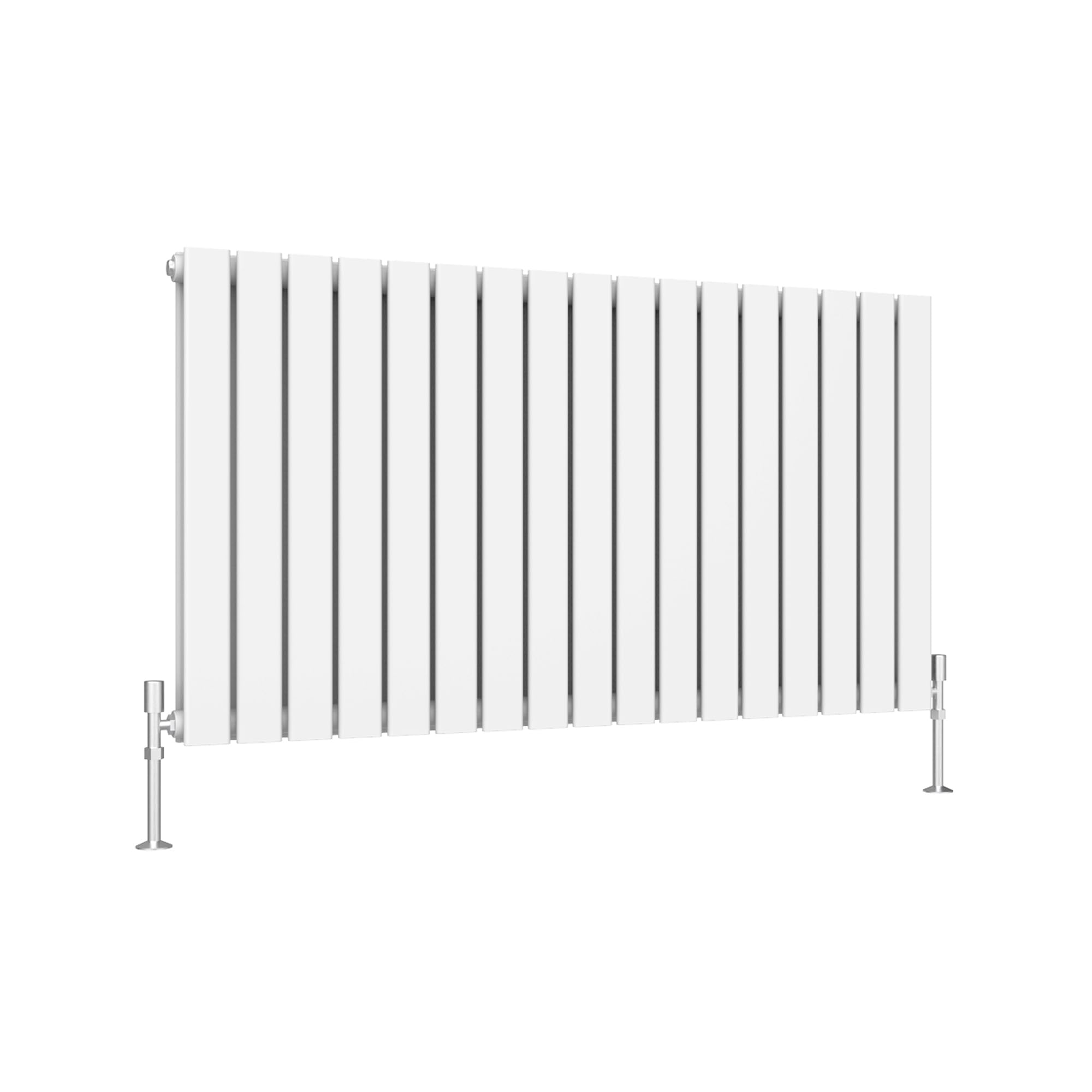 Sline Sanitary White Flat Panel Designer Radiator 600X1156mm Horizontal Double Column Wall Mounted Central Heating Radiator For Bathroom & Living Room