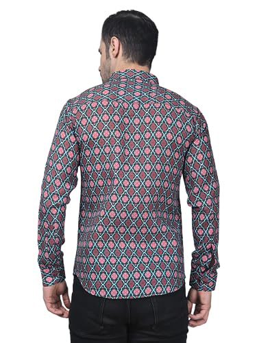 Image of TB Trybuy.in Avant-Garde Men's Printed Full Sleeve Casual Linen Shirt