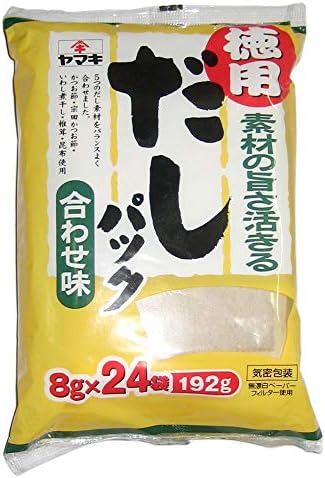 Yamaki Katsuo and Kombu Dashi Pack (Bonito and Kelp Soup Base Bag) 6.8 oz (0.28 oz x 24 Packs)