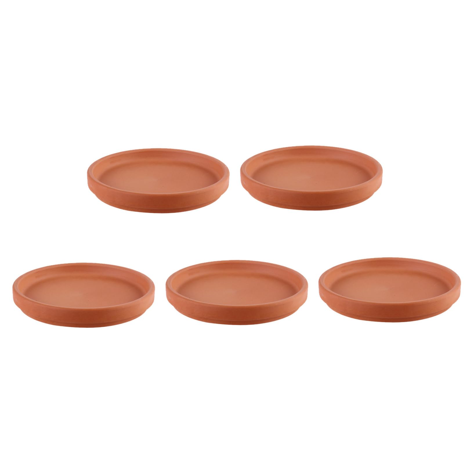 Balacoo Terracotta Plant Pot Saucer 5Pcs 3.1In Pottery Flowerpot Trays for Indoor Outdoor Gardening Drip Catchers Compatible with Flower Pots for Plant Moisture Protection