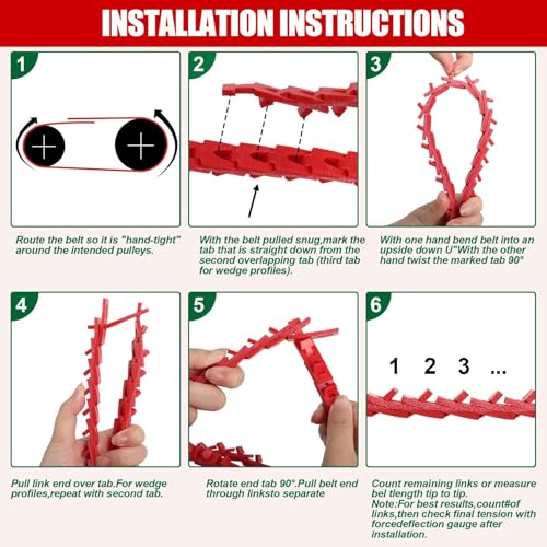 Image of 5FT Power Twist V Belt 1 /2-Inch x 5 Feet A Type, Adjustable Link Drive V-Belt Perfect for Wood Lathes, Table Saws, Bandsaws,Benchtop Drill Press and Agricultural Machinery Repairs