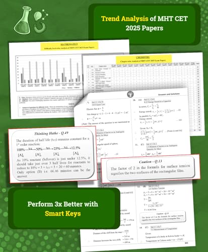 Image of MHT CET Solved Papers for 2026 Exam | MHT-CET Physics, Chemistry & Maths (PCM) Previous Year Questions Papers (PYQ) - 2025 | Includes All 15 Set of ... Score Card & Smart Key (Exam Experts)