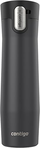 Miniatura 21 de Contigo AUTOSEAL West Loop - Taza de viaje de acero inoxidable aislada al vacío con tapa fácil de limpiar, 20 onzas, sake Sake,Azul (Arándano),Aster