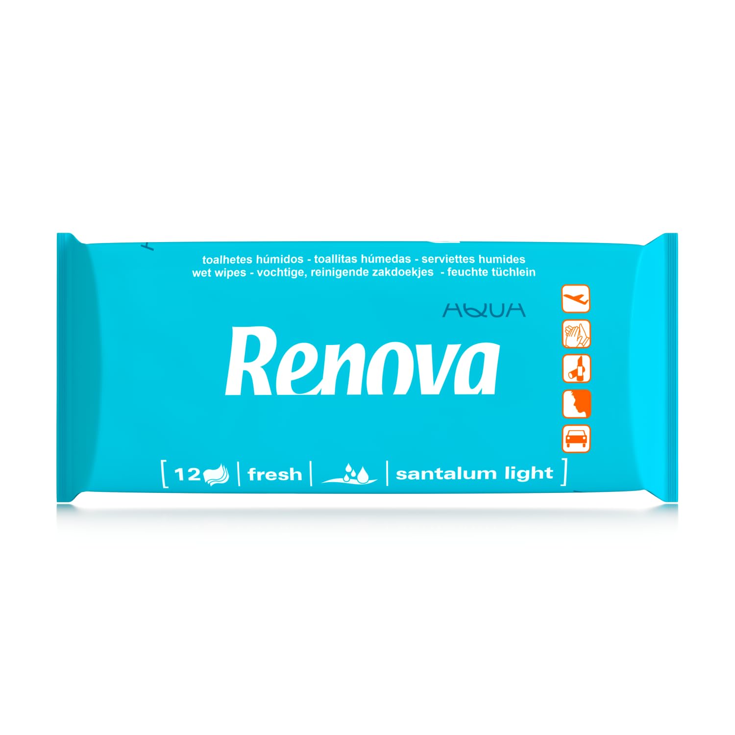 Renova Toallitas Húmedas - 12 Toallitas Húmedas y Perfumadas