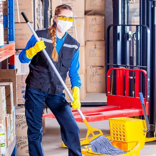 Image of 3 Pack Looped-End String Wet Mop Head Refills: Commercial Heavy Duty String Wet Mop Replacement for Rubbermaid - Industrial Wet mop Refill for Floor Cleaning for Multi-Surface Floors