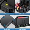 Switch Controller Charger Dock Station Compatible with Nintendo Switch Accessories & OLED Model Joycons, KDD Joycon Charging Dock Station with Upgraded 8 Game Storages, Game Accessories