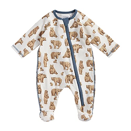 Mud Pie Baby Boys' Bear Print Sleeper, 3-6 Months