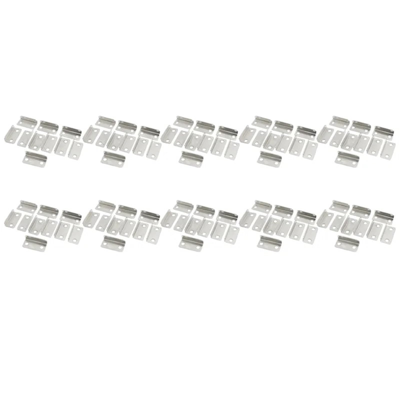 Corner Code 100 Pcs Home Office Silver Tone Metal Right Angle Drawer Lock Strike Plate