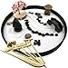 Zen Garden for Desk Japanese Zen Garden Kit 8 Inch Large Round with 6 Sand Rake and Accessories Tray Mini Desktop Zen Decor for Home Office Gift Therapy Relaxation Meditation