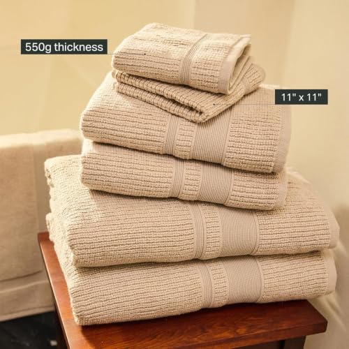 Image of Preston Lane Douro Washcloths, 2 Pack Face Towels, 11 x 11 in, Clay