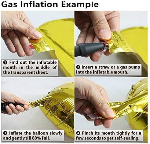 Miniatura 8 de Glanzzeit Globos de aluminio de oro rosa de 34 pulgadas, letras de la A a la Z, números del 0 al 9, globos de helio para novia, baby shower, boda,