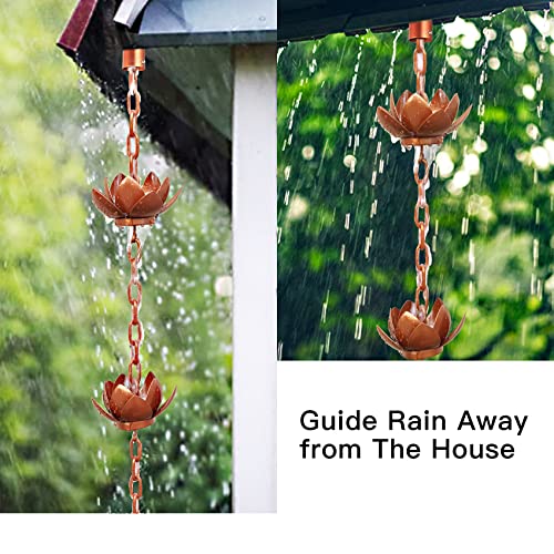 Rifachua XY0009-1-FBA 8.5Ft Rain Chain For Gutters Downspouts Outside thumb #1
