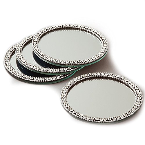 Elegance Brilliant Mirror Coasters, Set of 4