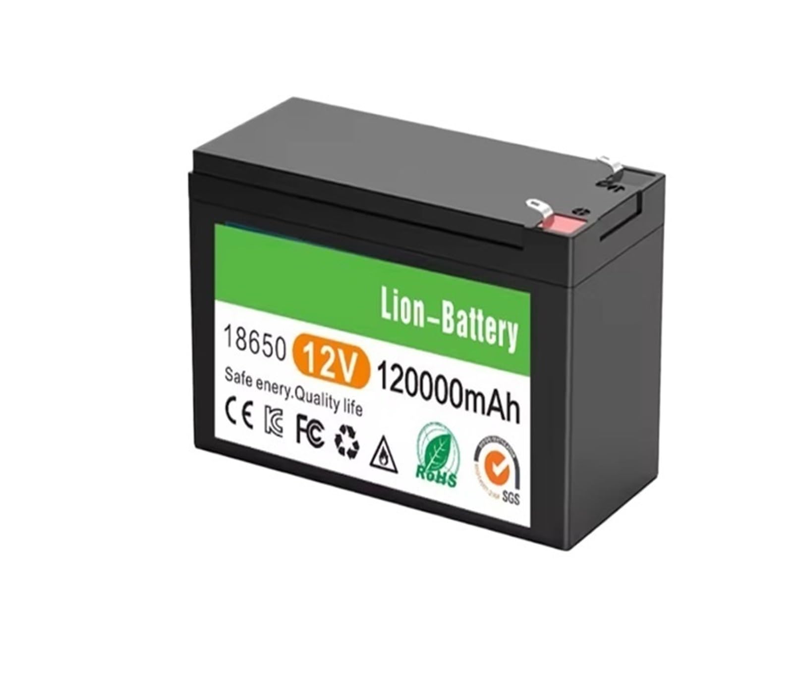 Batteria A Ciclo Profondo Batteria Al Litio LiFePO4 12V 200Ah | Ricarica della porta del display di alimentazione USB integrata da 5 V 2,1 A(Single charger x1)