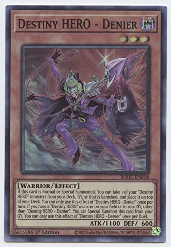 Destiny Hero - Denier - BODE-EN018 - Super Rare - 1st Edition