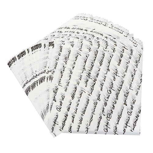 PRETYZOOM Retro Printing Dinner Paper Waterproof Wrapping Paper 25x25cm Large Size