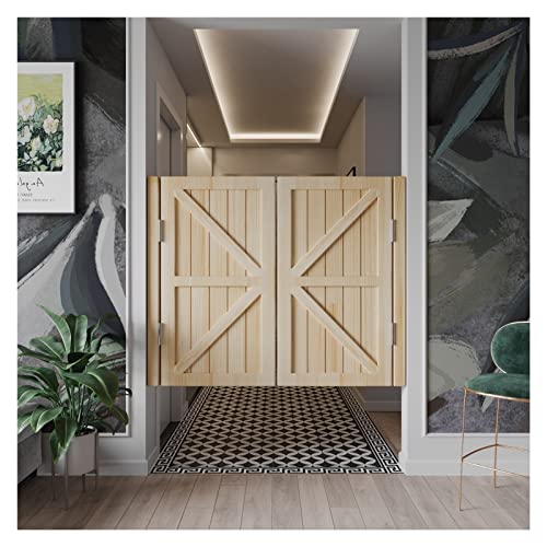 Wycsad Cafe Swinging Doors, Unfinished Solid Wood Saloon Swing Door With Stainless Steel Hinges, Self-Closing Cowboy Door For Kitchen Balcony, Custom Size (Color : Natural, Size : 60X90Cm) #TOP20