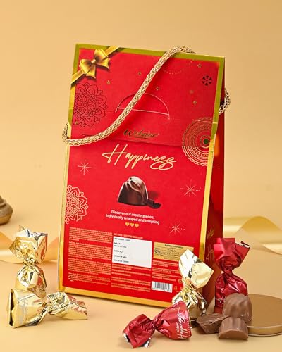 Image of Hyperfoods Wobniar Happiness Chocolates Gift Pack 180 Gram Red Bag