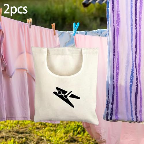Bolsas colgantes para pinzas de ropa y orden en el tendedero exterior de tu terraza o dormitorio 6