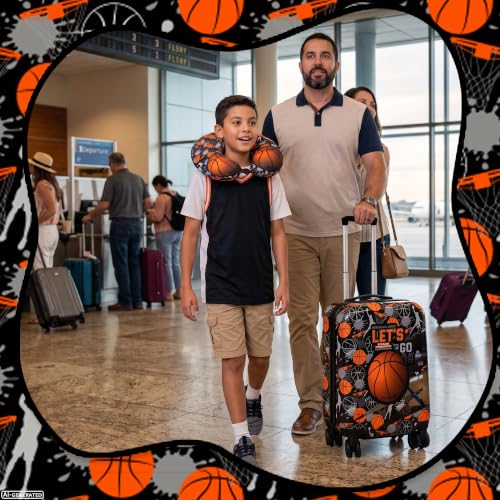 Image of Kid's Luggage Set 5 Piece Suitcase Set 16 inch Hardside Luggage with Spinner Wheels Boys Carry on Luggage Travel Rolling Luggage Airline Approved