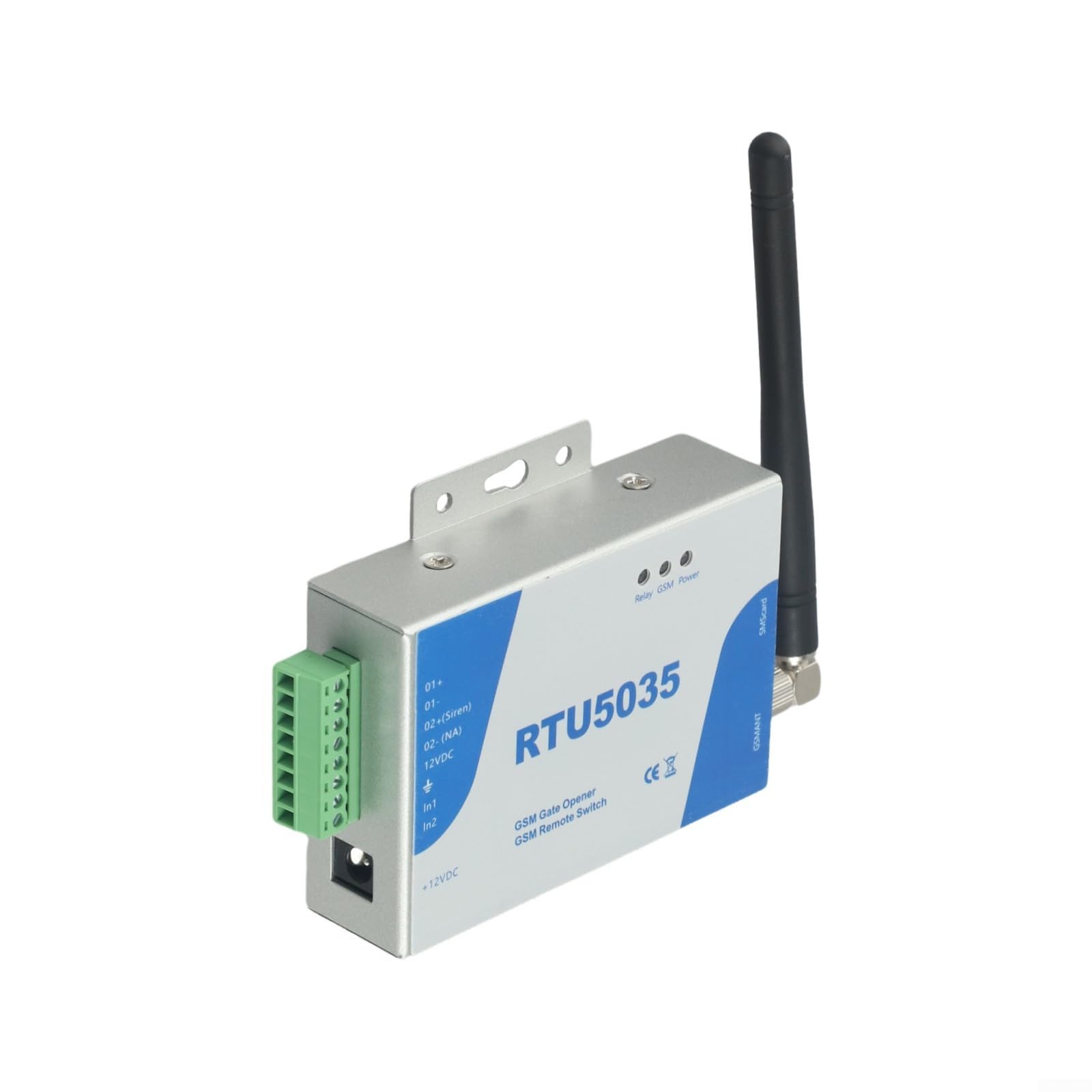 Abridor de puerta inalámbrico GSM interruptor de relé RTU5035 con antena para puerta de garaje obturador aparato control remoto a través de aplicación SMS 999 usuarios 2G 12V DC alarma Reino