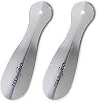 Vista 1 de BOOMIBOO Paquete de 2 cuernos de metal para zapatos, duraderos de 7.5 pulgadas con mango ergonómico, cuernos de zapatos aptos para viajes