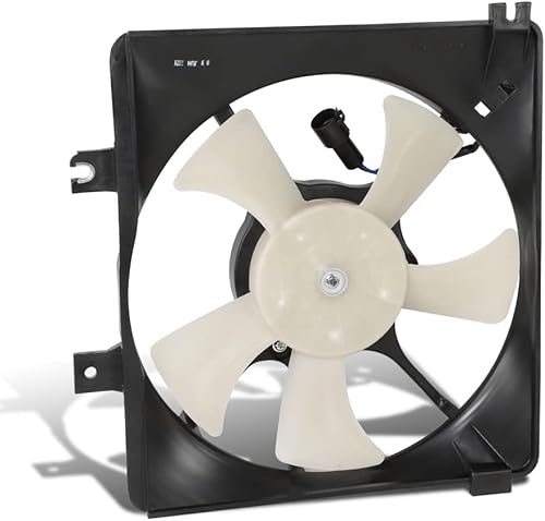 DNA MOTORING Conjunto de ventilador de condensador de aire acondicionado estilo fábrica compatible con 93-95 Mazda 626  MX-6, OEM-RF-0789