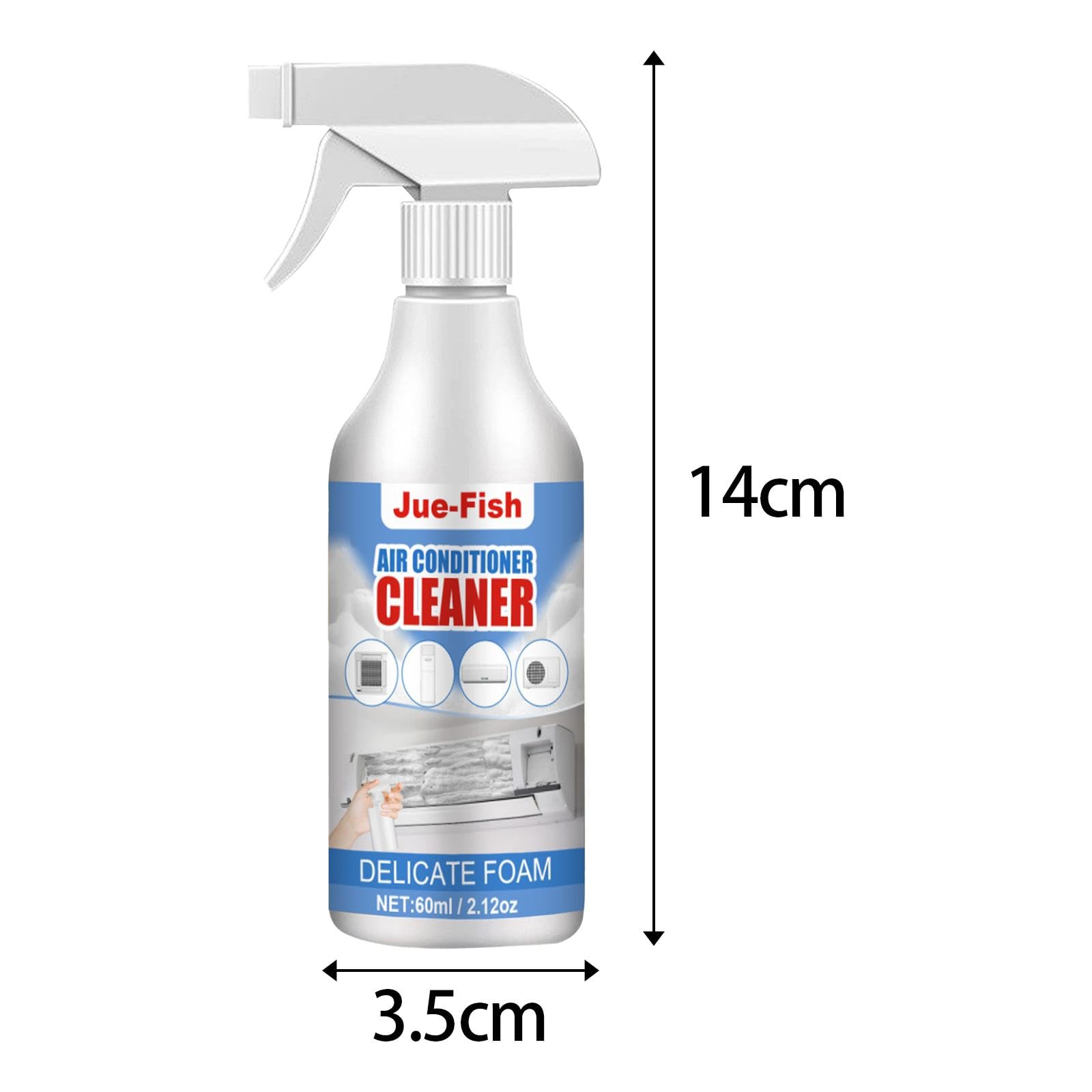 10er-Set Klimaanlagen-Reiniger, 60 ml, Schaum-Reinigungsmittel für Autokühlkörper, Hotel