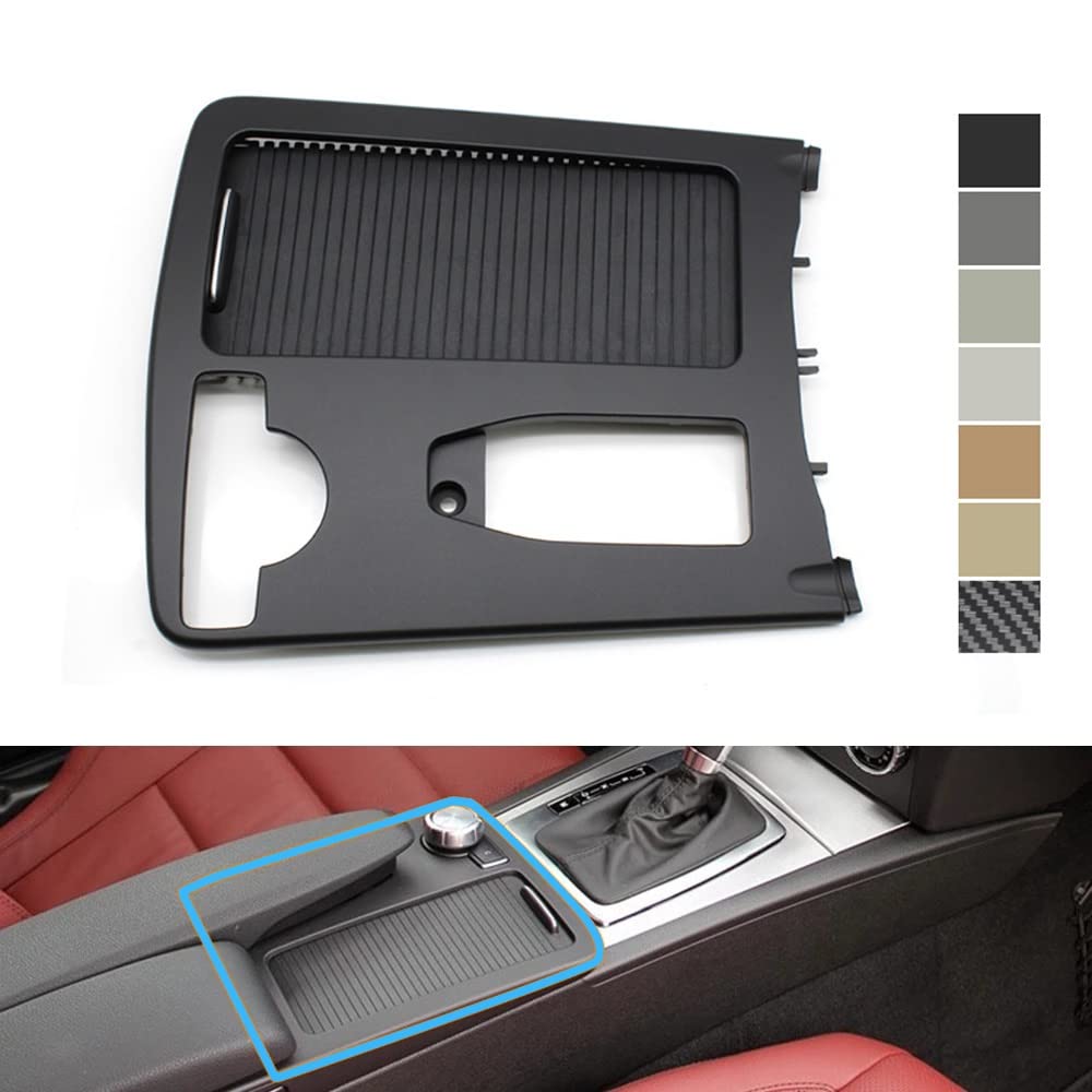 Console Centrale Coperchio Portabicchieri for Bevande Coperchio Telaio Esterno per Mercedes per Benz W204 C C180 E W207 W212 E260 2007-2014 (Colore : LHD Black
