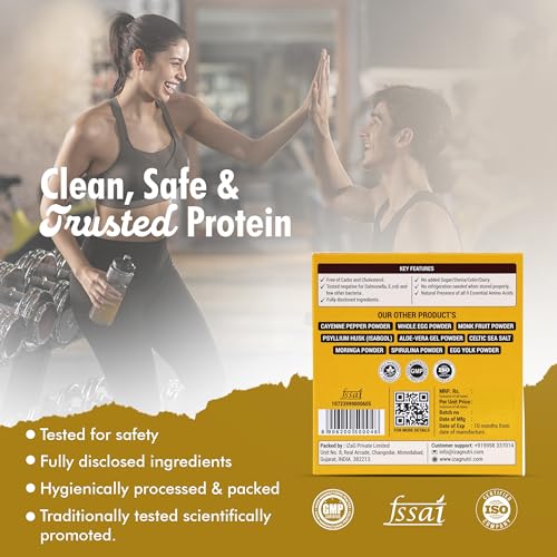 Image of iZaG Egg White Albumen Protein Powder | Unflavoured | Clean Protein Source | Gluten-Free, Lactose-Free | Supports Daily Protein Intake (200 g)