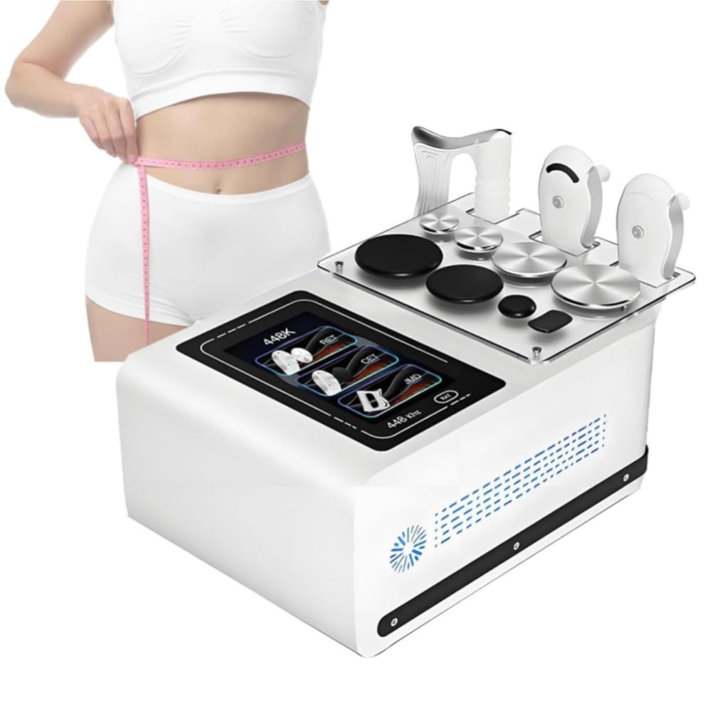 BCBKD Tecarterapia Apparecchio Tecar Magnetoterapia,Macchina for Dimagrire Il Casa,448Khz Radiofrequenza & 8 Postazioni,Lifting & Perdita Peso,Trattamenti Profondi,Casa & Fisioterapia