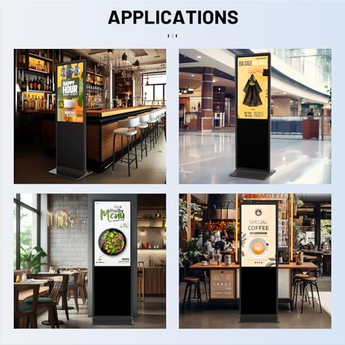 Image of JIYANG 32.5 Inch Indoor Touchscreen Digital Signage Displays Digital Interactive Kiosks LCD Totem Monitor with WiFi /USB Input Auto Media Player Android System
