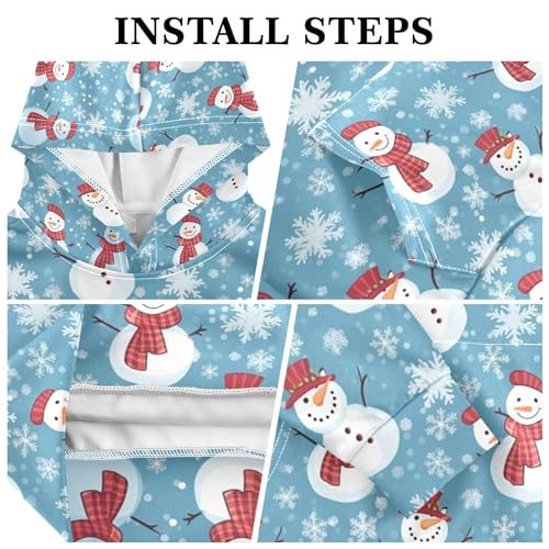 Kids Hoodies Sweaters Christmas Xmas Snowman Hooded Sweatshirts with Big Pockets for Boys Girls B04000783