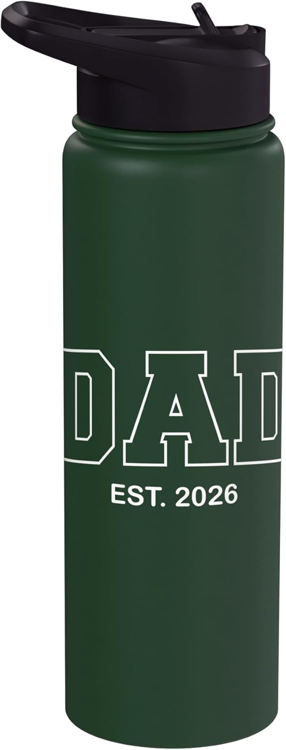 Promoted To Dad Est 2026 Daddy Stainless Steel Insulated Water Bottle