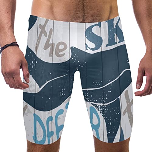 Swim jammers Shark and Words para hombre, el traje de baño de competición en piscina