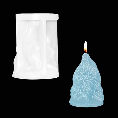 Miniatura 1 de Molde de vela de calavera Dios de la muerte, molde de silicona 3D Man Ghost Candle Making Moldes para jabón y arcilla para fundición de resina,