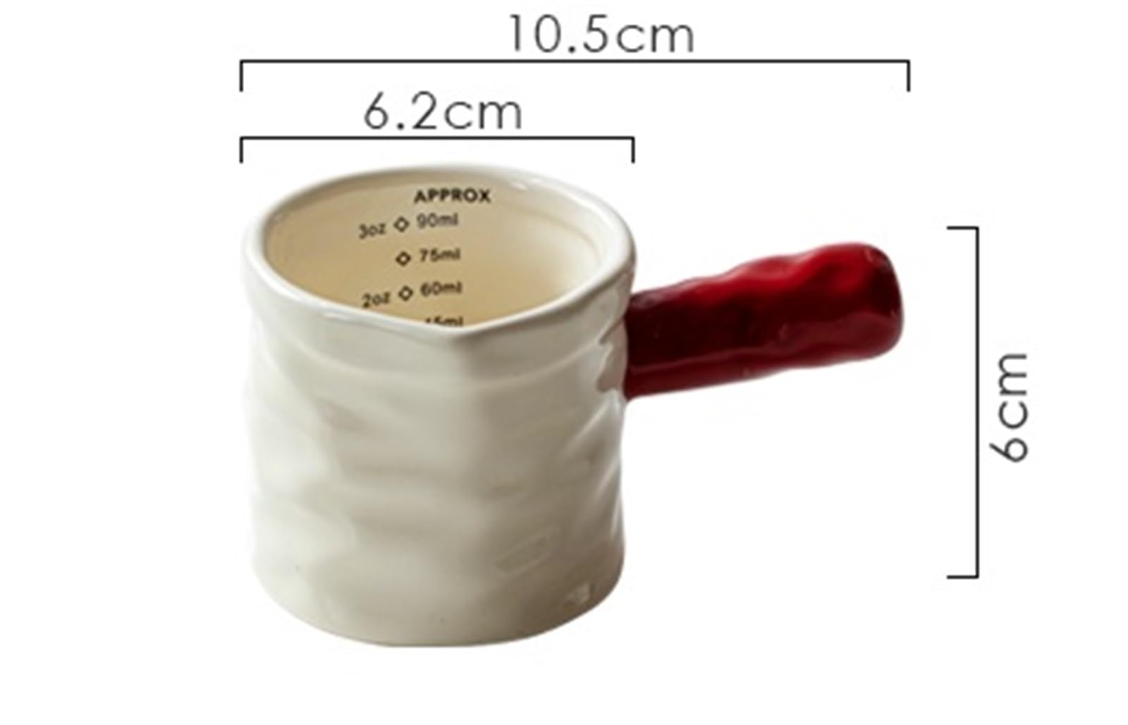 Jarra De Leche Con Escala, Taza Medidora Café Cerámica Fina, Extracción, 2 Uds., 3oz/90ml Para Espumar(Black)