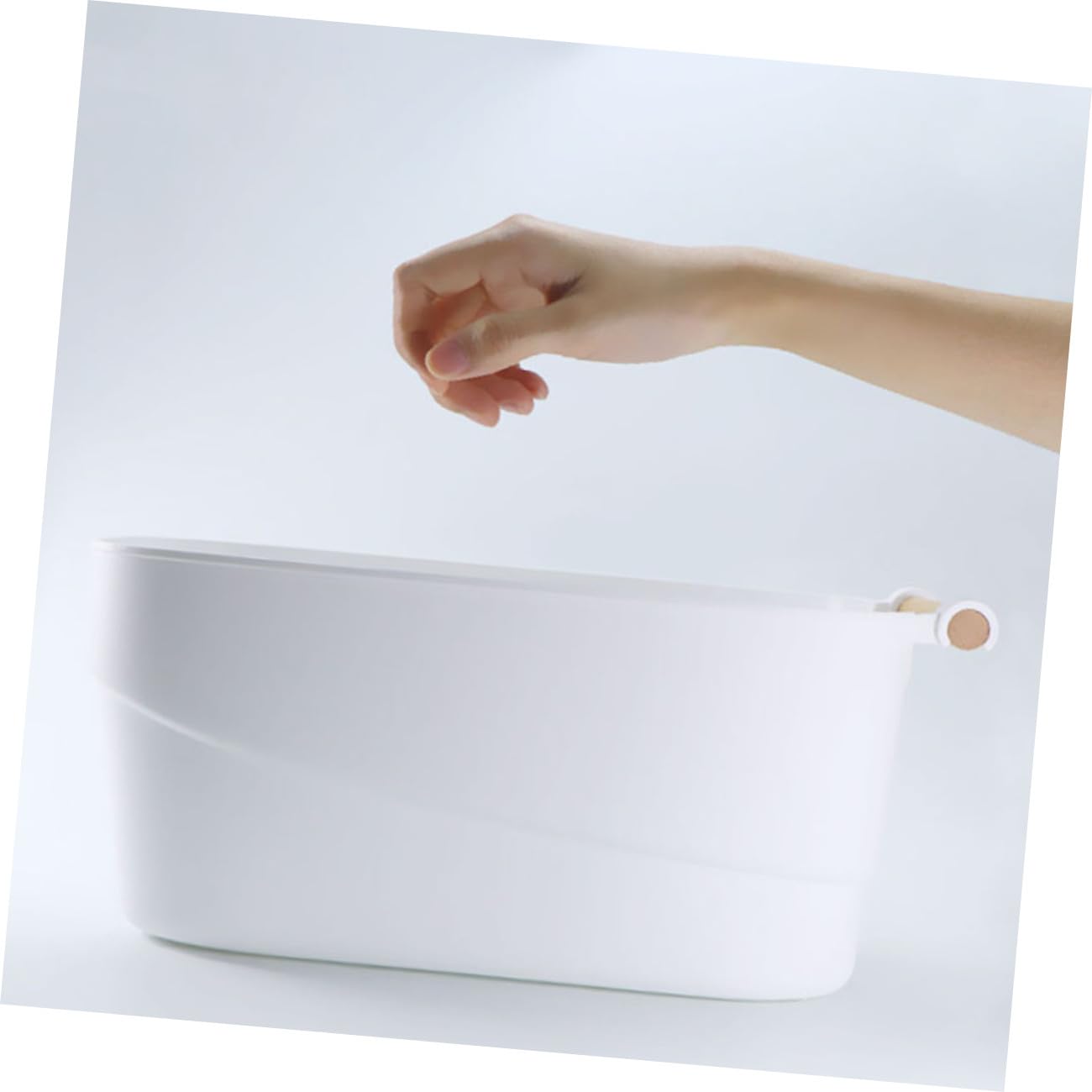 Ciotola per Ammollo Mani e Unghie Bianca in Stile Giapponese, Strumento per Manicure Professionale e Accessorio Nail Art per Uso Estetico e Domestico