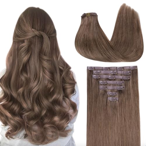 Image of GOO GOO Seamless Clip in Hair Extensions Real Human Hair Remy Extensions