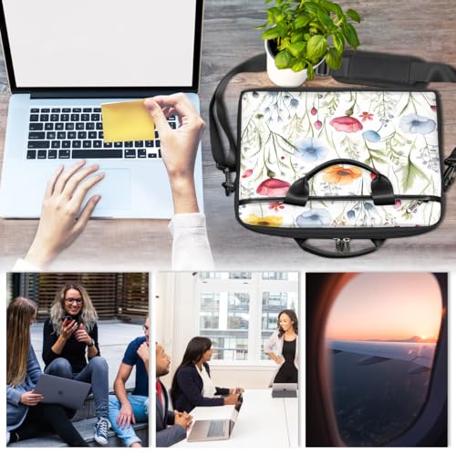 Bolsa para Laptop Acuarela Floral 15 Pulgadas miniatura 6