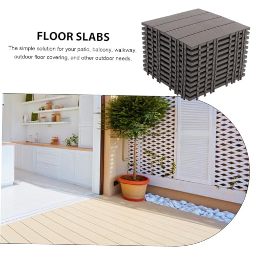 Baldosas entrelazadas de terraza exterior duraderas para suelos autoensamblables 4