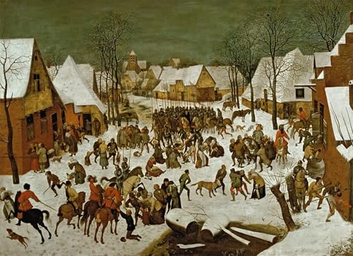 Impression Sur Toile Bruegel Massacre des Innocents Peinture Pour Décoration Salon Moderne