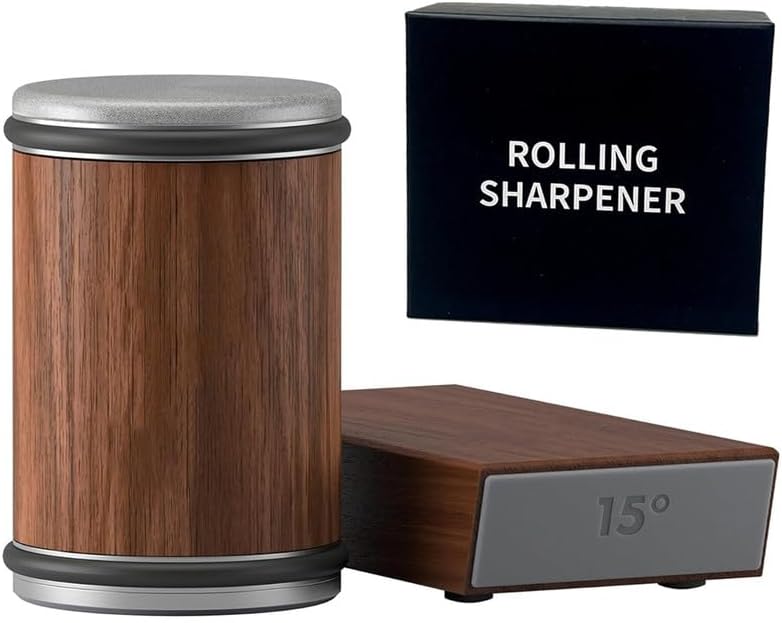 Afilador de cuchillos rodantes, sistema de afilado de cuchillos rodantes para cuchillos de cocina, ofrece afilado de 15 y 20 grados, nuevo modelo