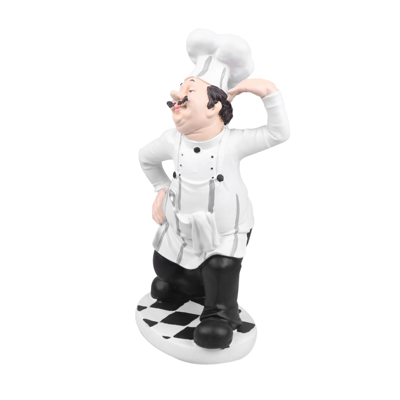 Zerodeko Ornamento dello Chef in Resina a Forma di Statuetta Europea, Decorazione Stabile per Cucina, Casa, Ristorante e Pasticceria, Figurina Divertente da Collezione per Tavolo