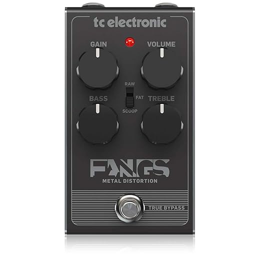 TC Electronic FANGS METAL DISTORTION Ultra-Thick, High Gain Distortion with Super Tight Response