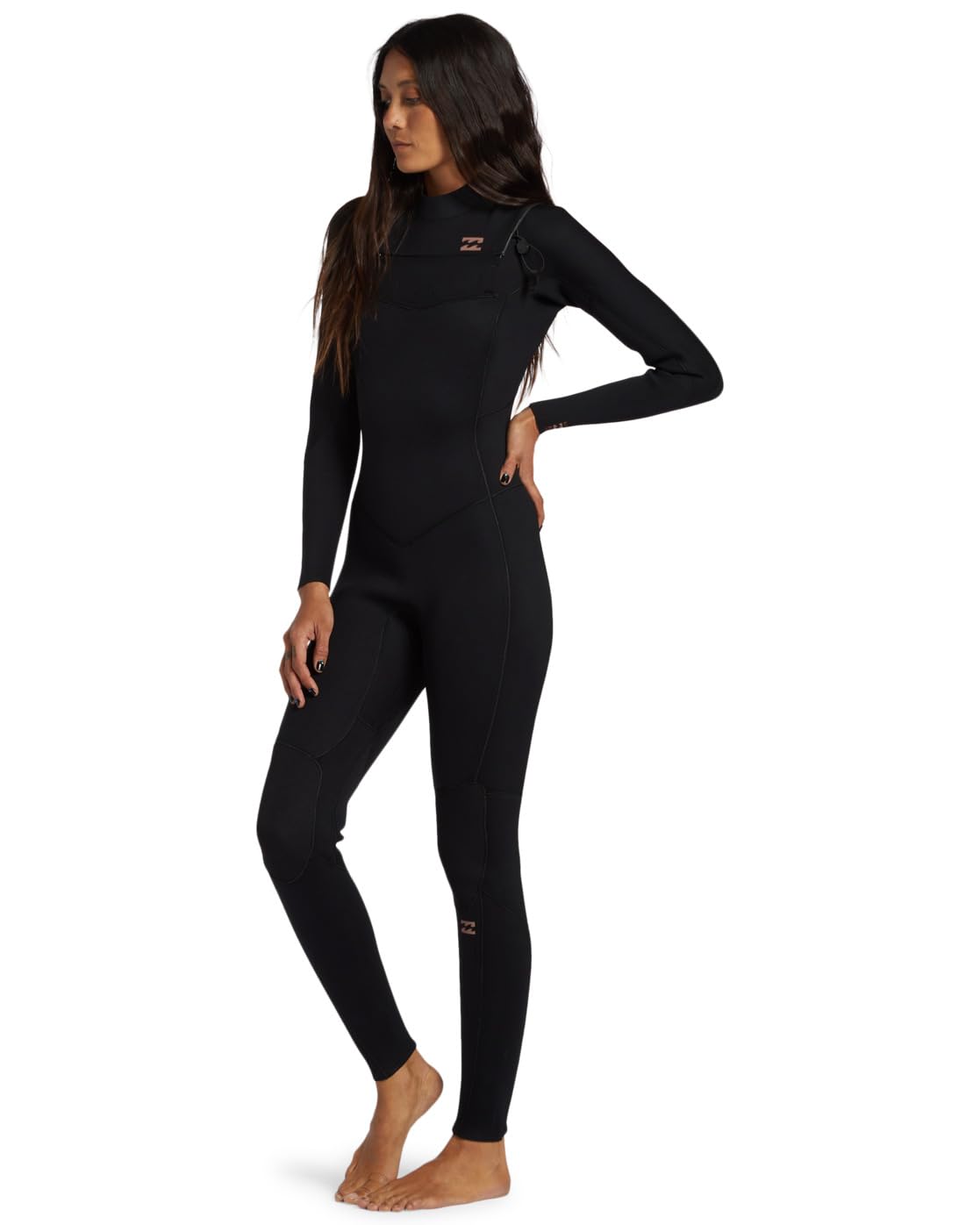 Billabong Traje de Neopreno para Mujer Foil de 4/3 mm con Cremallera en el Pecho - Negro - Colección: Colección Foil