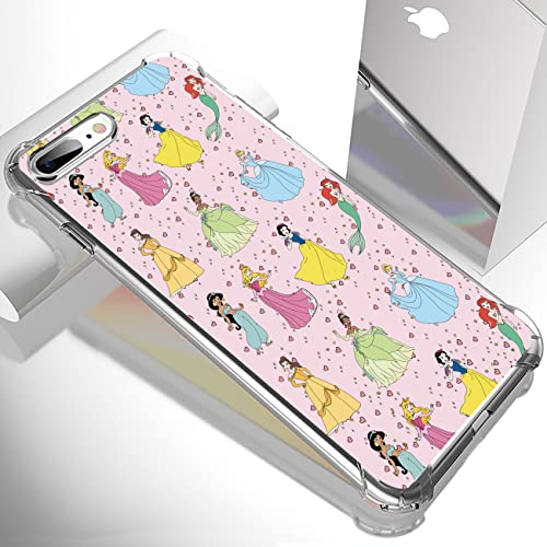 Oqplog Dishini Princess Tpu Case For Iphone 7 Plus/8 Plus Cartoon Clear Cute Girly Character Fun Cases For Girls Kids Boys Teens,Kawaii Soft Unique Cool Funny Phone Cover For Iphone 7 Plus/8 Plus #TOP4