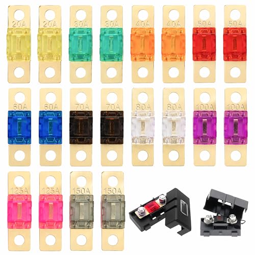20 Pièce Mini‑Fusibles Voiture — Assortiment Fusibles Midi et Fusible Mini, 2 Pièces par Ampérage, Haute Résistance Thermique et aux Vibrations —...