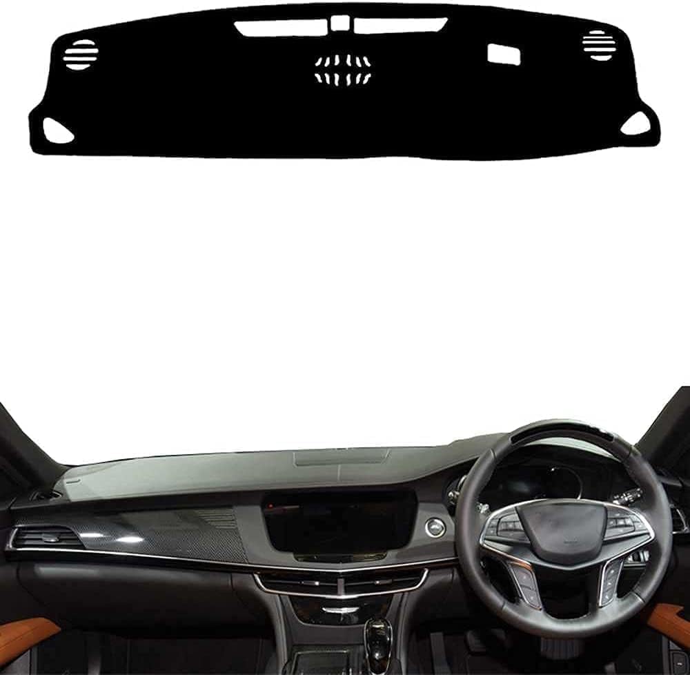 DdaiXQ Car Dashboard Mat For Cadillac CT6 2016 2017 2018 2019 2020 2021, Anti Slip Anti Glare Dustproof Dashboard Cover Pad Protector Dash Cover Sunshade Dashmat