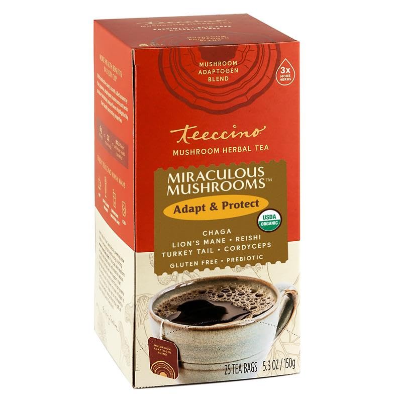 Amazon.com : Teeccino Miraculous Mushrooms Adapt & Protect Herbal